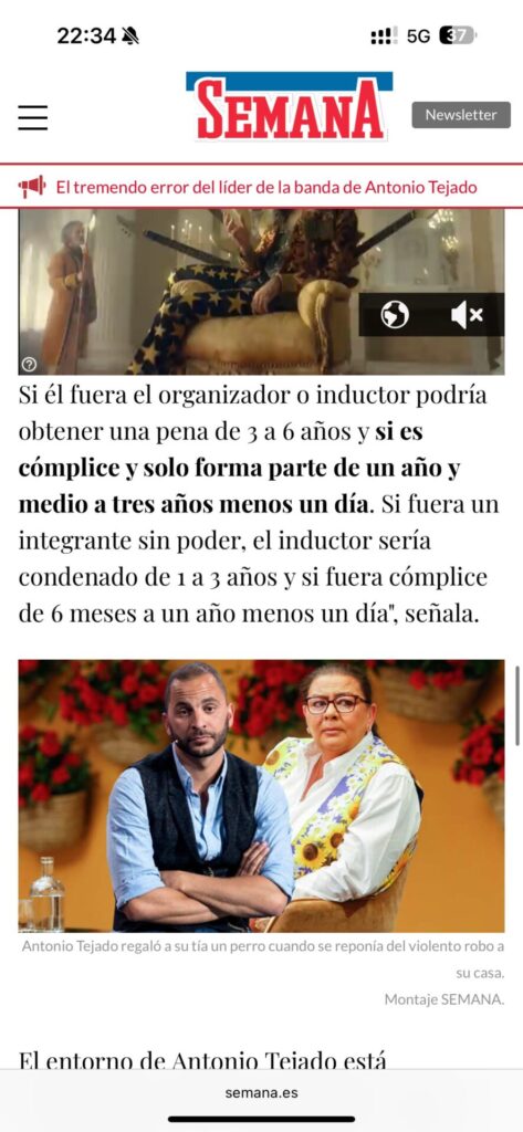 Pareja en actitud seria